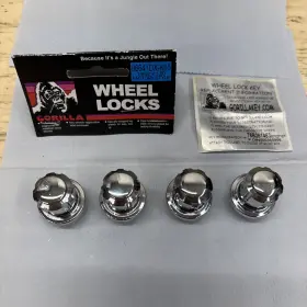 96641dx-k65 Gorilla Automotive Chrome 4pc Factory-style Wheel Lock Lug Set M14x1.5