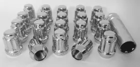 K5cs14150gr Gorilla Automotive 20 Chrome Spline 14x1.5 Lug Nuts 14mm Aftermarket Rims 1.4 Inch