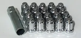 K6cs-00716gr Gorilla Automotive 7/16 Inch Chrome Rims Lug Nuts Chevy Gm Spline 24 Lugs