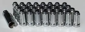 K8ts-14200 Gorilla Automotive Chrome Spline 32 Lug Nuts Ford Truck F F250 F350 Superduty 14x2.0 Install Kit