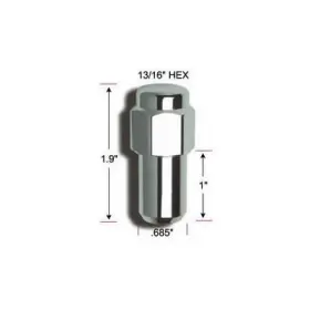 74187b Gorilla Automotive Products 4 Lugnuts Extended Mag 1/2