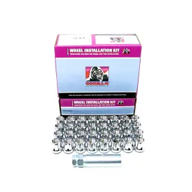 K8tos-14200gr Gorilla / 14x2 Chrome Open Truck Spline 8-lug Kit
