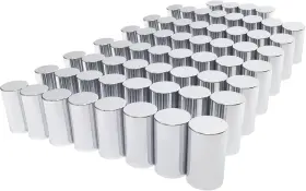 60-nut Grandroad Auto 60 Pack 33mm X 3.5 Inch Chrome Lug Nut Covers Screw-on Caps For Semi Trucks/trailers