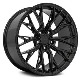 Gf0519955xx20bk-52020 Ground Force Wheels Gf5 19x9.5 20 5x120.65 72.6 Black Rims Set Of 4
