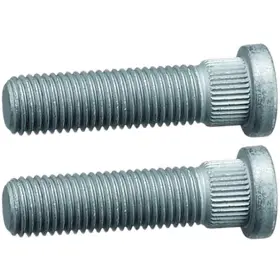 12254534 H&r 2 X Knurl Knurled Bolt Wheel Studs 12 1.25 45 Mm Set For Spacer
