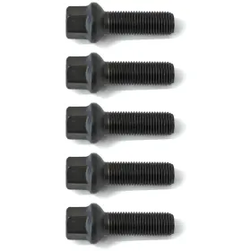 1456502sw H&r 5 X Black Mercedes Type Rounded Seat Wheel Lug Bolts 14 1.5 65