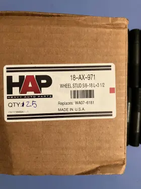 Wa07-6181 Hap 07-6181 Qty 25 5/8-18 X 3-1/2 Inch Long Studs
