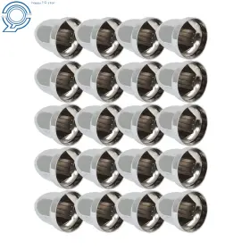 Hp70341 Happy19star 20 Pcs 33 Mm Push-on Style Abs Wheel Nut 2 3/8 Inch Chrome Lug Covers Semi Truck