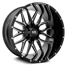 H700-201270144gbm Hardrock Offroad Wheels H700 Affliction 20x12 -44 8x170 Black Rims Set Of 4