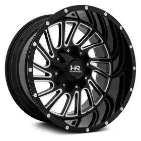 H708-209081000gbm Hardrock Offroad Wheels H708 Overdrive 20x9 8x165.1 Black Rims Set Of 4