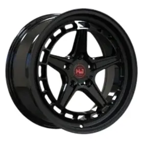 Wh13880b35bkst Hemi Wheels Hm13 18x8 35 5x100 73.1 Black Rims Set Of 4