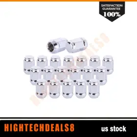 Hig11230908 Hightechdeals8 20 Lug Nuts Bulge Acorn Chrome Wheel Nut M12x1.5 For Toyota Lexus Honda