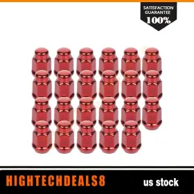 Hig13124308 Hightechdeals8 23 Thread 1/2-20 Overall Length 35.29mm Red Lug Nuts For Jeep Cherokee Scrambler