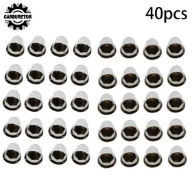 Hgf93792 Home-garden-fix 40 Pack Precision Chrome Semi Truck 33mm Push On Flanged Lug Nut Cover