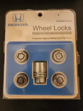 08w42-scv-100 Honda Genuine Wheel Locks Anti-theft Locking Lug Nuts Pre-owned