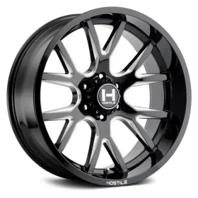 H113-2214818045b Hostile H113 Rage Wheel 22x14 -76 8x180 125 Black Single Rim