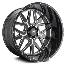 H128-2010818047b Hostile H128 Diablo Wheels 20x10 -19 8x180 125.2 Black Rims Set Of 4