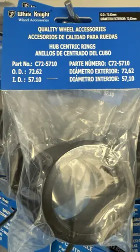 7262571 Hub Rings 4 Hubcentric Centering 72.62 57.10 72.62-57.1 Dodge Bmw 3