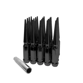 858-1415-20bk-j Hunting Horse 20pcs 6 Inch Length M14x1.5 Wheel Spike Lug Nuts With 1 Socket Key Cone/conical
