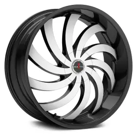 G0429560724gbm Ignite Wheels Flame Wheel 22x9.5 24 6x135 106.4 Black Single Rim