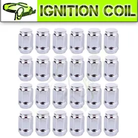 Ign11234007 Ignitionco For 2008 2009 2010 Dodge Viper 24 Pcs Set Of Chrome Finish 1/2-20 Lug Nuts