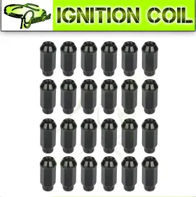 Ign13128007 Ignitionco Fits 2004 Ford F-150 Heritage 24 Pcs Black 14x2mm Conical 60 Degree Lug Nuts