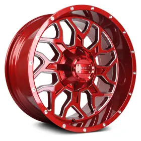 813r-221266-44 Impact Off-road 813 Wheel 22x12 -44 6x139.7 106.1 Red Single Rim