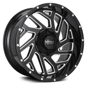 823gb-21056-12 Impact Off-road 823 Wheels 20x10 -12 5x127 87.1 Black Rims Set Of 4