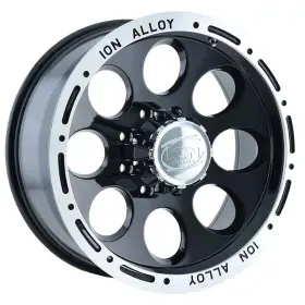 174-7985b Ion Wheels Single 174 Black/machined Lip 17x9 Wheel
