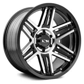 147-7981bm0 Ion Alloy 147 Wheels 17x9 8x165.1 125.2 Black Rims Set Of 4