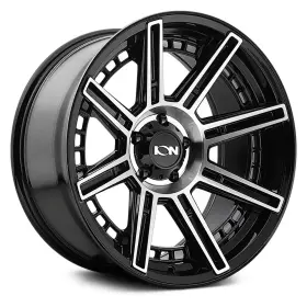 149-2170b Ion Alloy 149 Wheels 20x10 -24 8x170 125.2 Black Rims Set Of 4