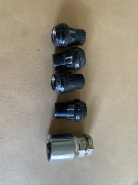 1215acl Ipa Wheel Lock Anti Theft Mazda Mx-5 Miata 3 5 6 Mitsubishi Lancer 12x1.5 Black Set