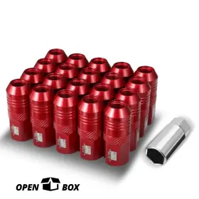 Crc-j2lnt704015rd J2 Engineering Open Box M12 X 1.5 Red 21mm Od/50mm 20x End Lug Nut Set With Extention