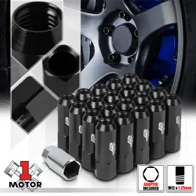 Mt1-kb5213007tnl J2 Engineering 20 Black M12x1.25 60mm Open End Extended Tuner Lug Nut Adapter