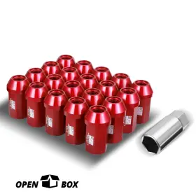 Zpd-j2lnt7038125rd J2 Engineering Open Box Red Closed End Design M12x1.25 20pc 42mm Tall Lug Nuts