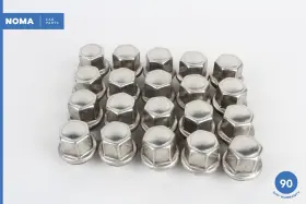 Mna6266aa Jaguar 03-06 Xk8 Xkr X100 Road Wheel Rim Bolts Lug Chrome Set Of 20 Oem