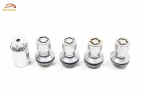 T4n4622 Jaguar Xe Wheel Rim Lug Nut Anti Theft Lock Bolt With Key Oem 2017-20 -set Of 5
