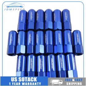 A139-l6m141.5bl Jdmspeed 14x1.5mm 60mm Extended Forged Aluminum Tuner Racing Lug Nut 20pc Blue