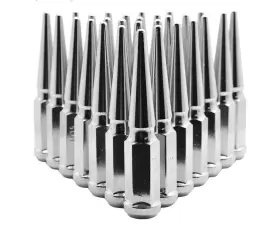 A160-lns1415sl Jdmspeed 24 Pcs Chrome Spike Lug Nuts 14x1.5 For Chevy Silverado Tahoe With Key Used