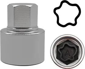Jeuclel 753873375378 A Wheel Locking Nut Key Compatible With Audi Series Socket Od 27mm Scoket