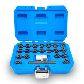 Jeus471 Jeuclel 22pcs Vw Vag Wheel Lock Key Set Lug Nut Socket And Anti-theft Removal Tool