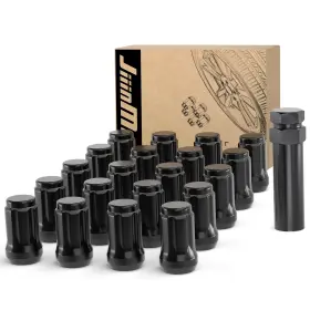 Jmp3804bk Jiiinmiiin 20pcs 1/2 Inch -20 Black Lug Nuts With Socket Key For Jeep Grand Cherokee And Liberty