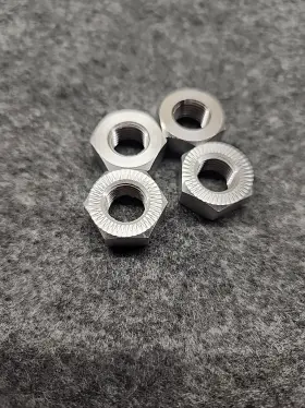 Nt002 Jlb Racing Wheel Nuts 17mm Silver Chrome Lock 4 Four Aluminum