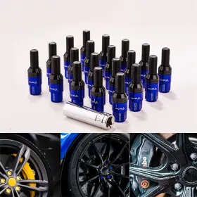 0750302a-28bl Jonjea 20pcs Wheel Lug Bolts M12x1.25 Cone Seat Studs 28mm Shank For Jeep Chrysler Blue