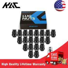 Spe163357 Kac 20pcs 1/2 Inch Threads For 1991-2017 Ford Explorer Black Wheel Lug Nuts And Socket Key