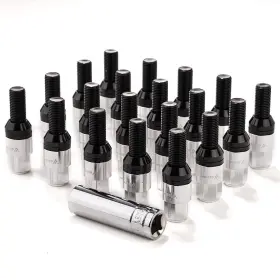 0750304a-28 Kamivovo M14x1.25 Wheel Lug Bolts 20pcs 28mm Shank 17mm Hex 3 Inch Length Forged Stud