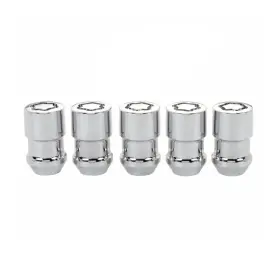 Fba-tlx-mcg24538-cl360a74 Karparts360 Mcgard Wheel Lock Nut Set For Jeep Wrangler 1990-2017 5 Pack 1.46 Inch L Chrome
