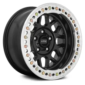 Km23579080738n Kmc Km235 Grenade Crawl Wheels 17x9 -38 8x165.1 125.1 Black Rims Set Of 4