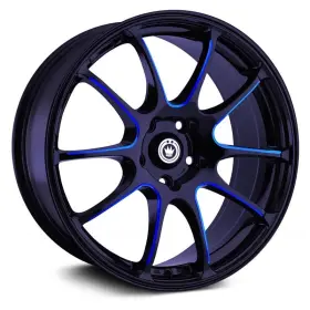 Il7751040f Konig Illusion Wheels 17x7 40 5x100 73.1 Black Rims Set Of 4
