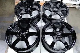 Ff002 Kudo Racing 15 Inch Flow Formed Wheels Rims Black Lightweight 11.2 Lbs 4x100 Civic Miata Yaris
